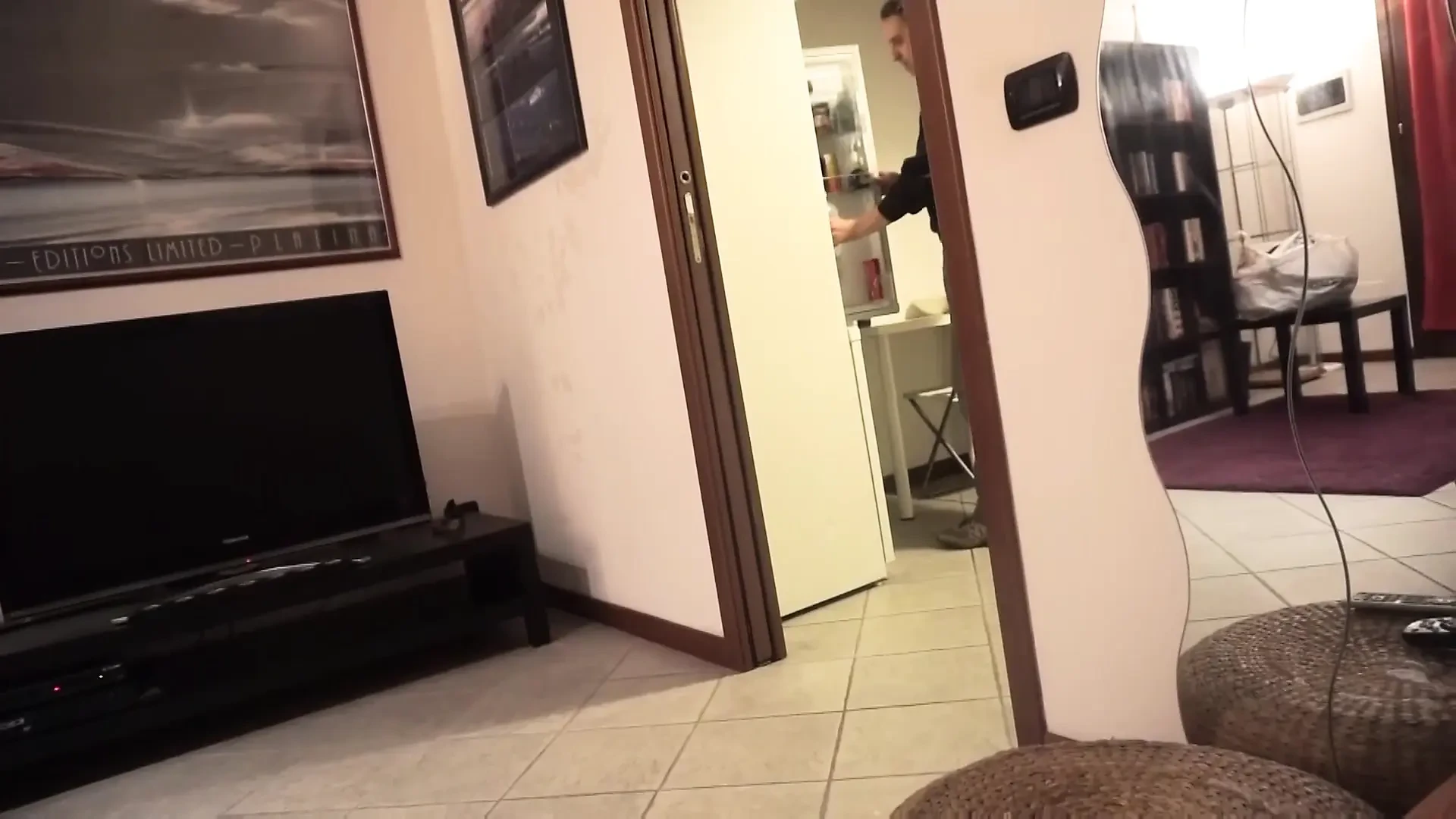 Foot massage by a slave