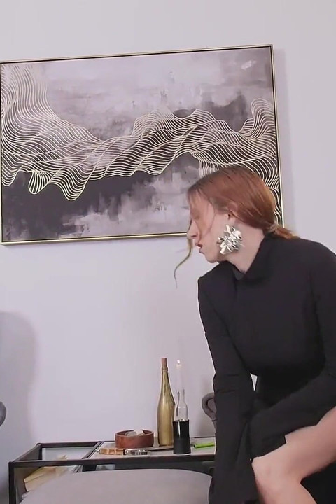 Auntjudys - Busty Redhead MILF Anna Maria Shows off Her Long Legs