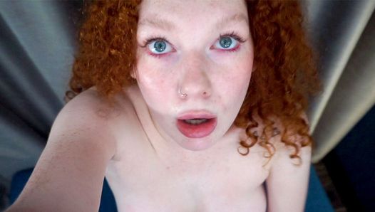 18 साल की लाल बालों वाली कमसिन लंड के अस्तबल के दौरान फुहार छोड़ती है
