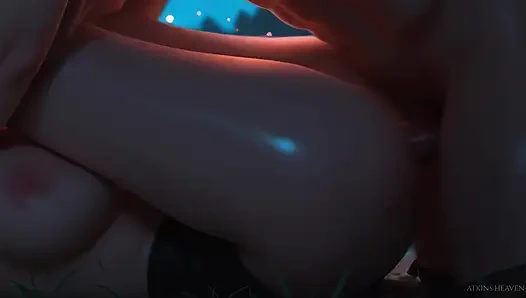 Horny Busty Babe in Leather Shorts & Cowboy Boots Gets Wild Under Moonlight (Yamato) - ATKINS HEAVEN