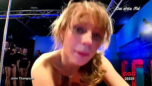 GGG John Thompson - татуированная крошка глотает сперму и получает жестко долбежку