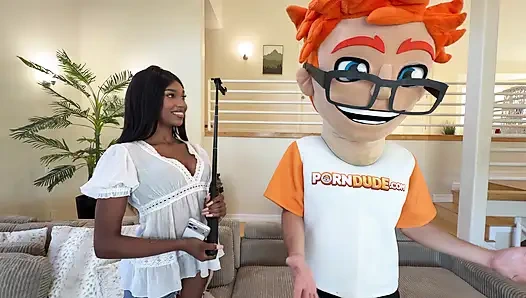 Ich habe athletisches ebenholz-schätzchen Poppy cox gecastet und sie endete auf meinem schwanz