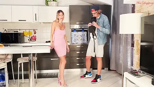 Scandalous Solution of the Nymphomaniac Aunt to Her Stepnephew Troublemaker