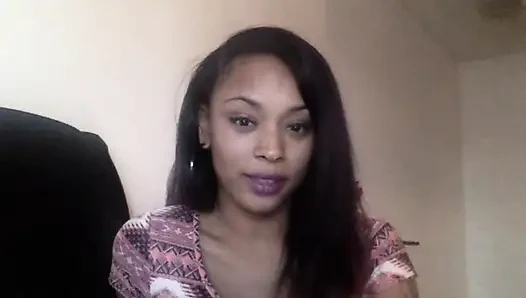 Cute Ebony Gives Neighbor a BLOW JOB for his Birthday