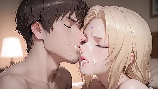 Stepmother Tsunade Accidentally Saw Her Stepson's Huge Penis and Couldn't Resist. Tsunade Cosplay in Hentai Style