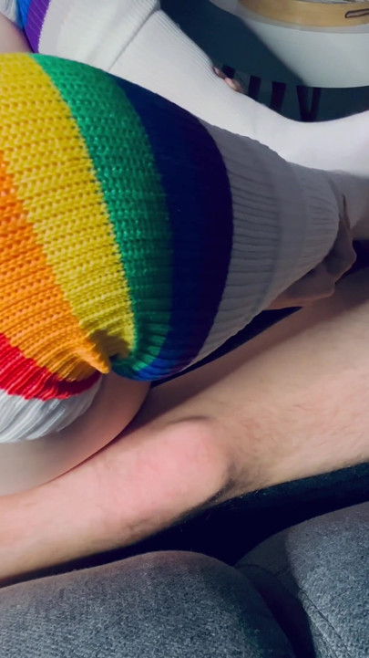I Sockjob My Stepbrother with Long Socks