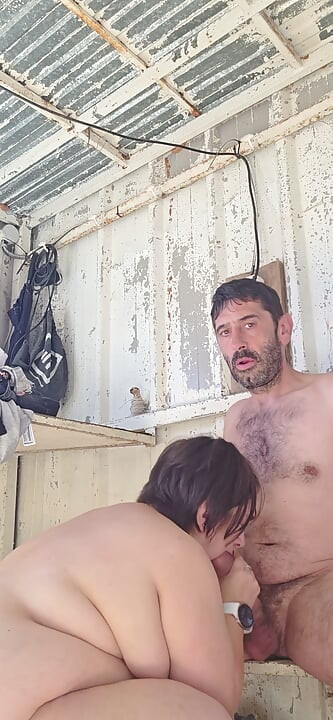 Mature sucks and fucks in the booth
