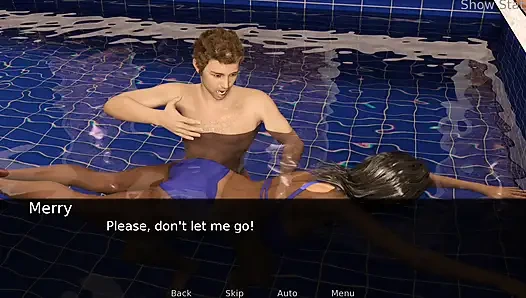 Project hot wife, learning to swim