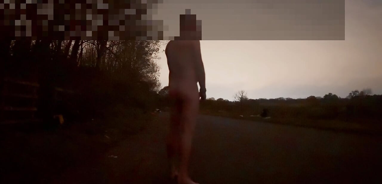 Naked jerk in road pt 3