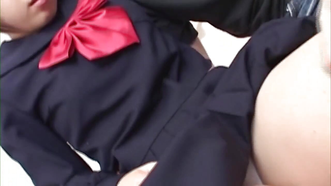 Brunette Asian Teen in Uniform Takes Hard Cock