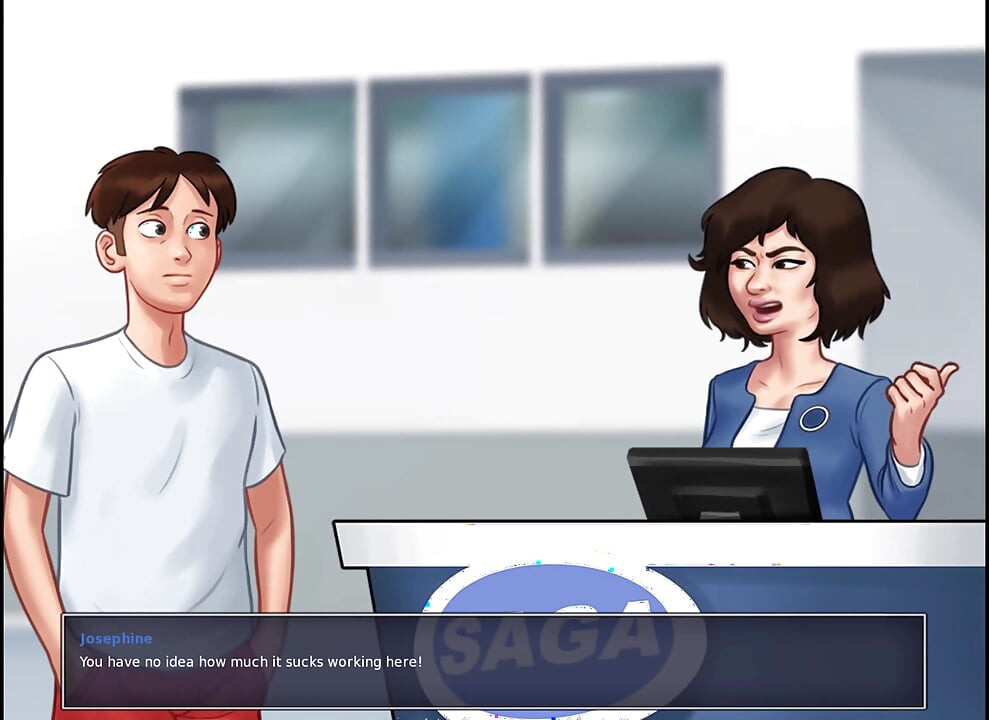 Summertime saga - sucking on jenny's boobs