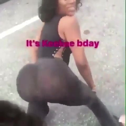 Sexy caramel hottie twerking on her birthday
