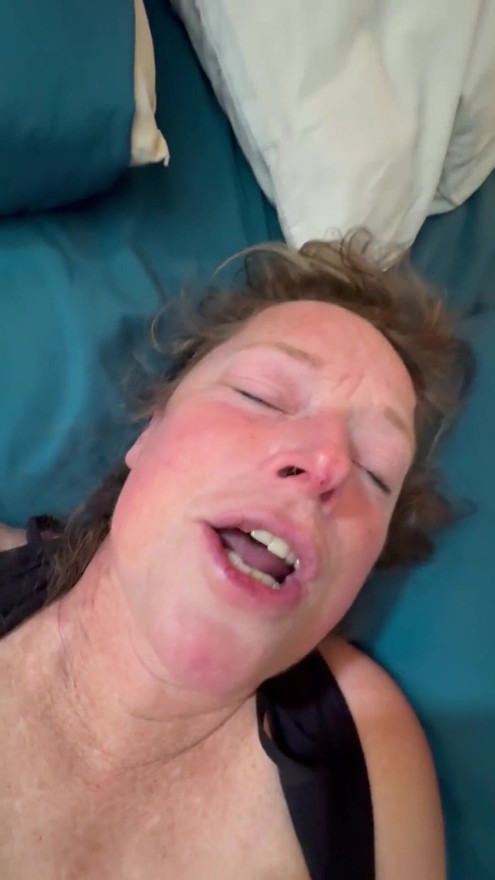 Milf with large natural tits, loud and hard orgasms, toys and cock | Clip 1