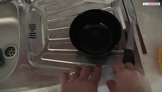 I cum his cock with my feet