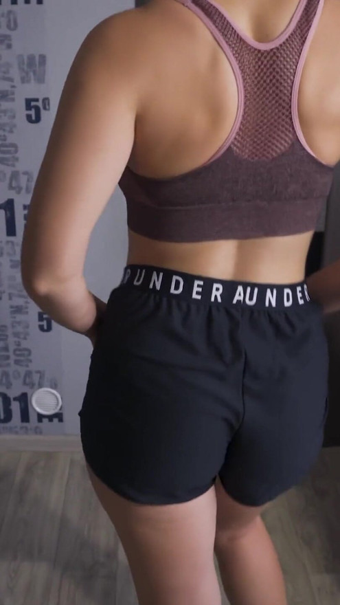 Pawg MILF Teasing Her Ass In Sports Under Armor Shorts | Clip 2