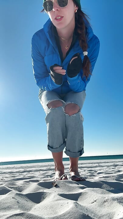 Am strand zu gehen erfordert einen schnellen orgasmus!