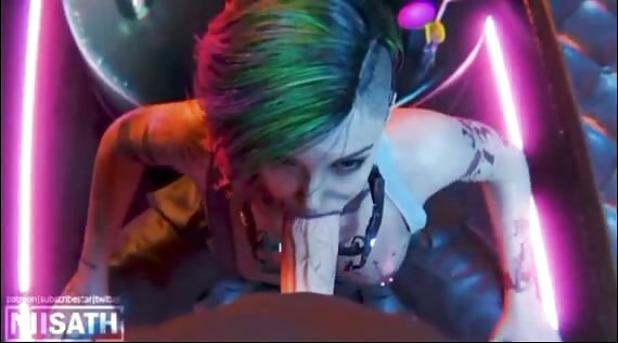 Judy 正用她火熱的小嘴清潔並打磨那根大雞巴