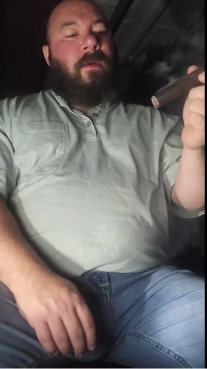 Stunning moment from "Just havin a cigar in the shop during a thunder storm"