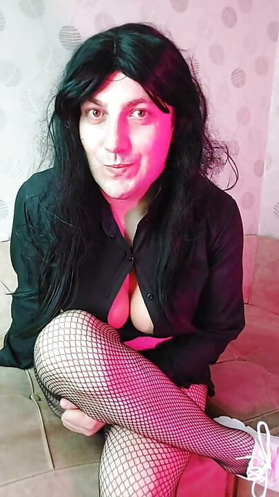Gothic Chest Big Thighs in Fishnets