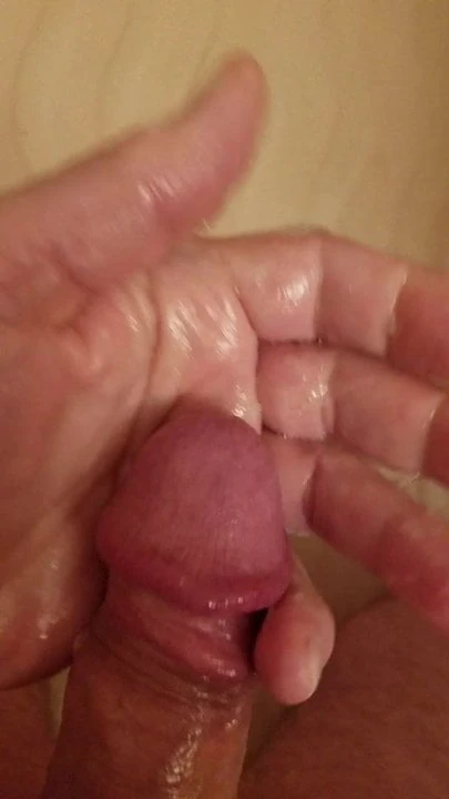 HTM playing with a hand full of cum