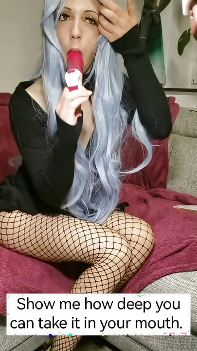 Blue hair nasty Scarlett as birthday gift part 1