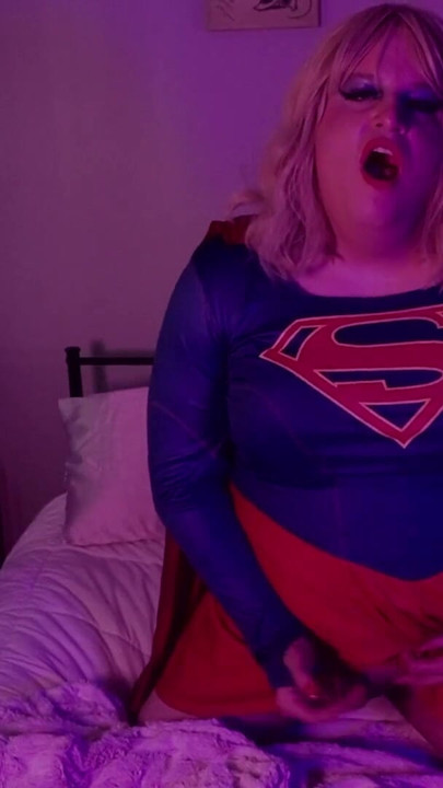 Sissy Supergirl Talks Dirty While Playing With Herself | Clip 1