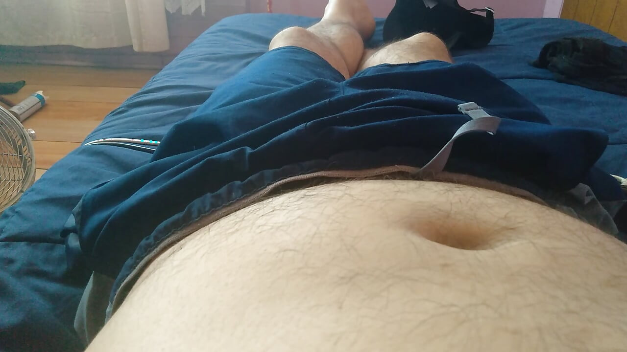 gay man just grabs his huge, erect cock