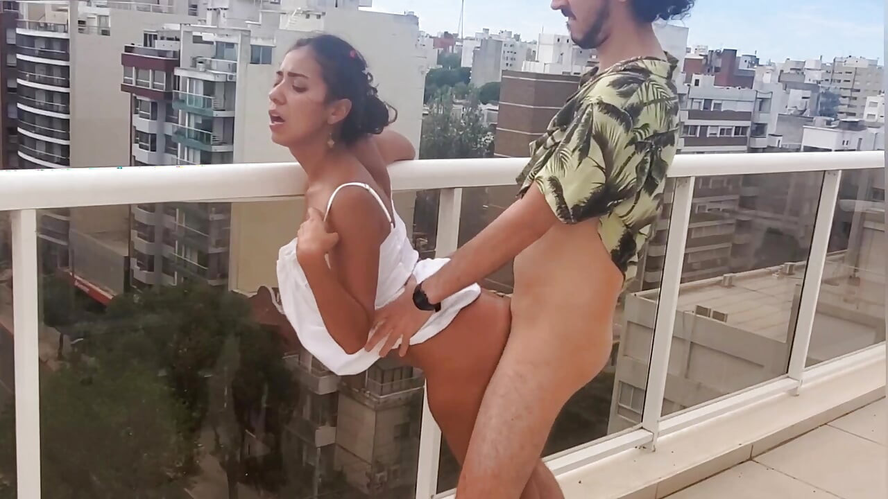 Wild Hope has sex with her future husband's best friend hours before the wedding, public sex on the rooftop