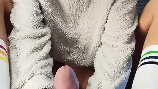 Edepsiz üvey kız kardeşim yarağımı azdırmak için özel çorap aldı