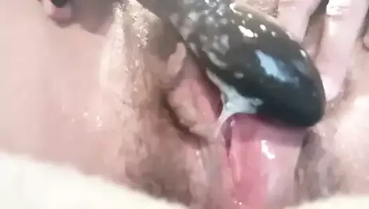 So much cum for a little tight pussy