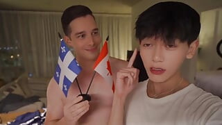 Lucky to be fucked by a white guy big dick