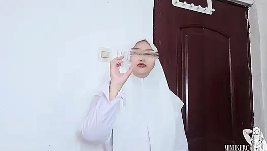 My Hijab Step Sister Need My Cum for Science Class – Shy Muslim School Girl Asks Her Step Brother for Help - Minokiiko