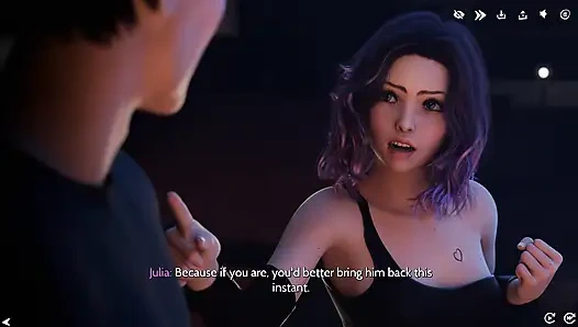 Taze kadınlar #2 - Chloe ve Julia bir şişe şarabı üçlü sekse dönüştürüyor