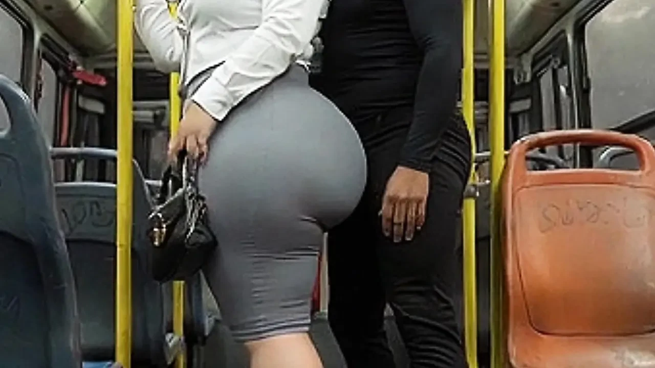 "Masked Secretary BBW Gets Ass Pressed on Crowded Public Bus"