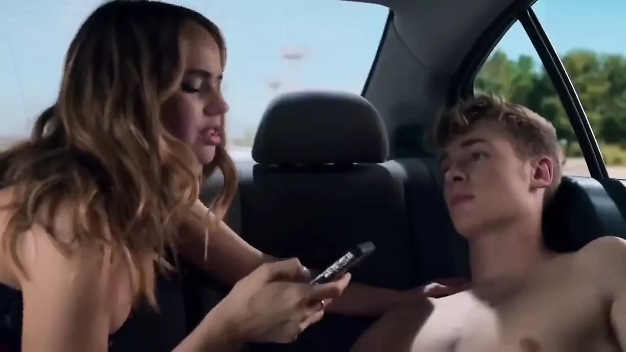 Hot kissing in a car