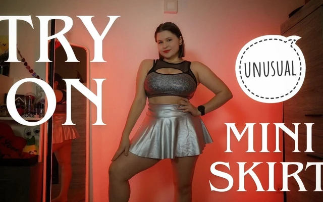 Curvy Mini Skirt Haul - Shiny Silver, Sparkly Tinsel, Transparent Blue and Fluffy Tutu