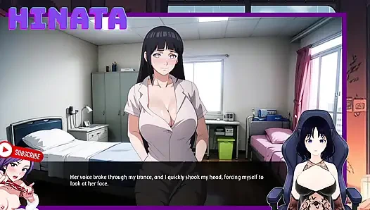 I spy on HINATA while she EXERCISES in the HOSPITAL with a gown and bathrobe, everything is transparent