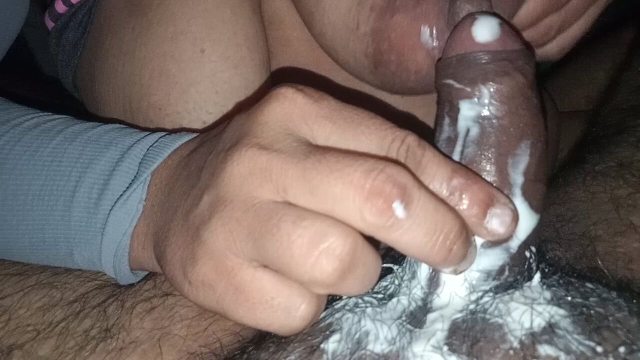 Indian desi girl licking ice cream and cum eating