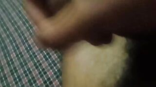 Desi young boy play with black cock