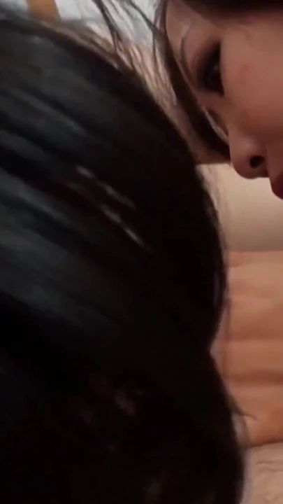Powerful moment from "Two hot asian girls suck a small cock and make him cum"