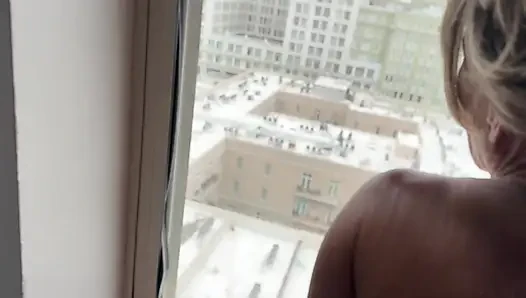 Anal Behind the Glass makes her Cum.