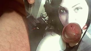 Tribute for mandycd - deep throat and huge load of sperm