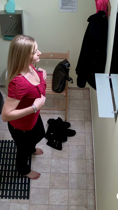 Czech Solarium 50: Blonde Beauty Strips Down and Shows off Her Pussy