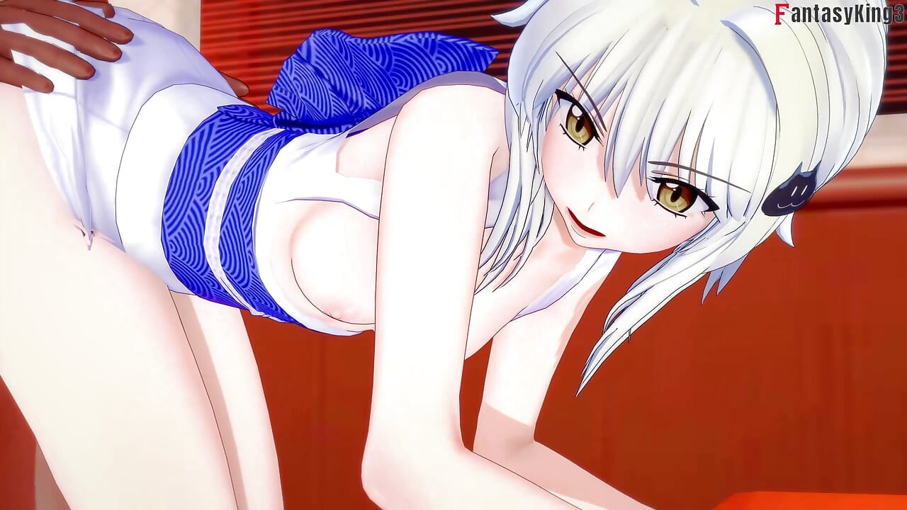 Koneko i kimono med BBC-sex – DXD NTR-galskap-serien