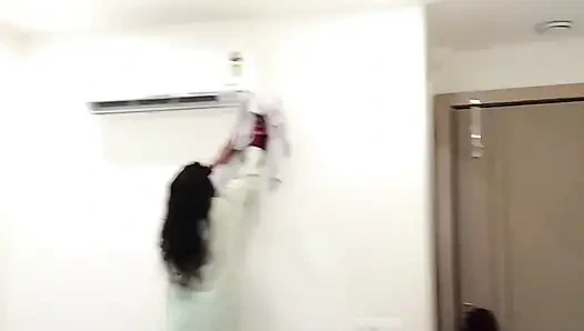 Ac repair man has fucking with her customer Full video Indian leak mms viral hardcore deeper inside sex