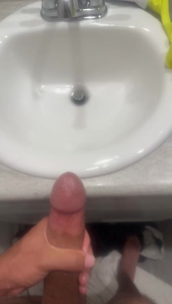 Cumshot in the sink