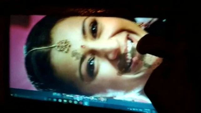 Trisha hot  split and cum tribute