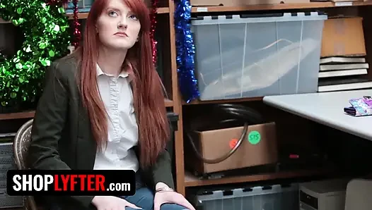 Shoplyfter - Passionate Redhead Crook Krystal Orchid Gets on Her Knees and Swallows Huge Cumshot