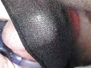 Cum by vibation in Nylons