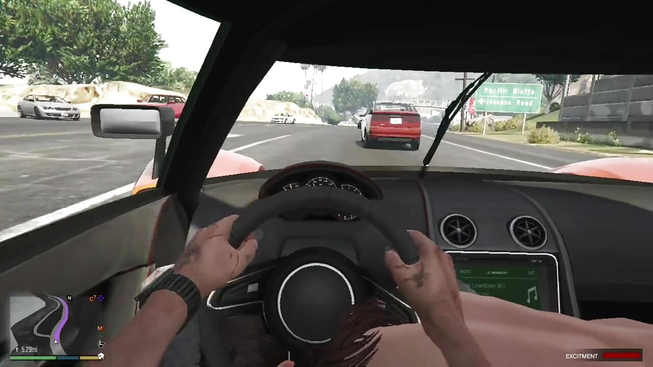 Trevor and Cheating wife Amanda's amazing blowjob while driving
